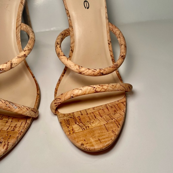 Bebe Cork Ankle Strap Dressy Heels 8.5 - Picture 2 of 14